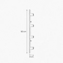 Wandlampe 4-flammig in Bronze hell E27 Echt-Messing