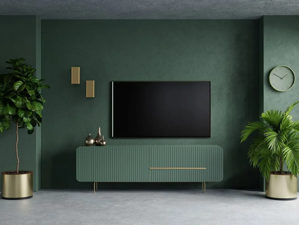 Wandlampe 2-flammig Up Down in Gold GU10 flach Wand Treppe