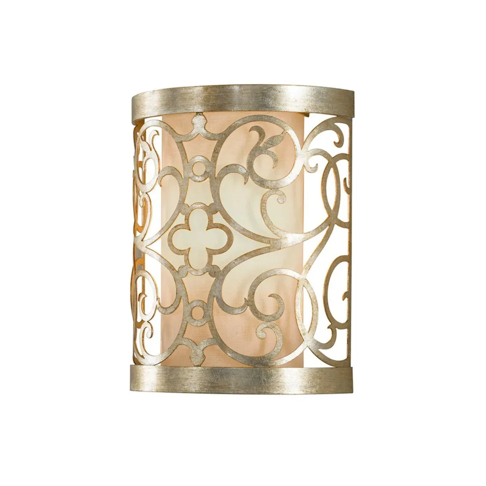 Wandlampe für Flur Blattsilber Ornament JASMINA