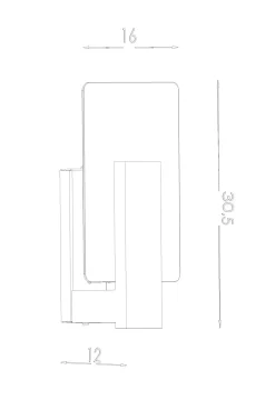 Wandlampe Glas Holz Weiß eckig E14 blendarm innen