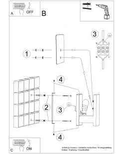 Wandlampe Glas Holz Weiß eckig E14 blendarm innen