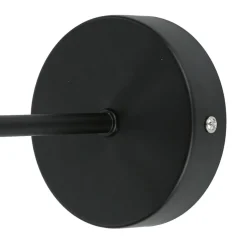 Wandlampe Glas Kugel Schirm Grau Schwarz KANZENE