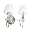 Wandlampe Glas Metall in Nickel Klassisch MAIYA