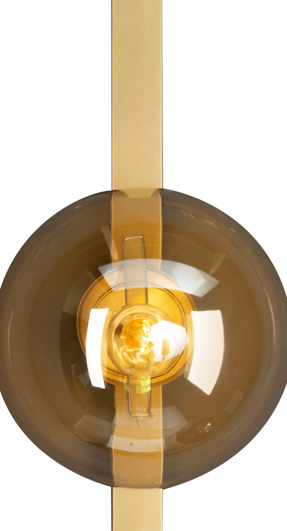 Wandlampe Gold Bernstein Glaskugel E14 B:14 cm blendarm