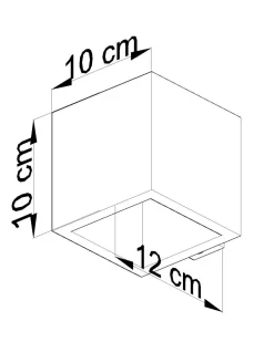 Wandlampe Grau Beton eckig klein Modern wohnlich