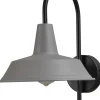 Wandlampe Grau XXL Schirm Ø25cm Handarbeit PRATO