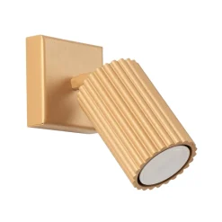 Wandlampe GU10 B: 8 cm klein schwenkbar aus Aluminium in Gold