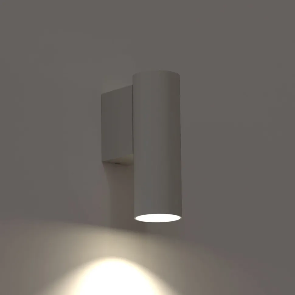 Wandlampe GU10 R35 Hellgrau Metall Modern Downlight innen