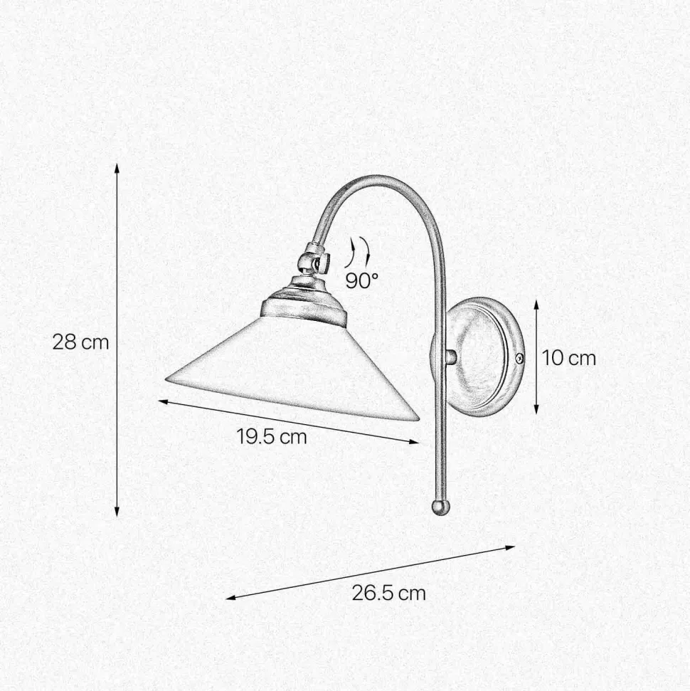 Wandlampe in Bronze matt Weiß E14 Glas Messing schwenkbar