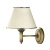 Wandlampe in Messing antik Schirm Wohnzimmer E27