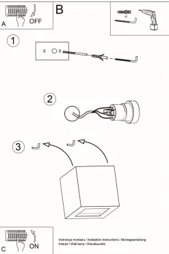 Wandlampe indirekt Up Down Schwarz Keramik eckig klein