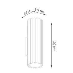 Wandlampe indirekt 2x GU10 H: 20 cm Creme Modern