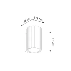 Wandlampe innen GU10 klein H: 10 cm in Creme GU10 Modern