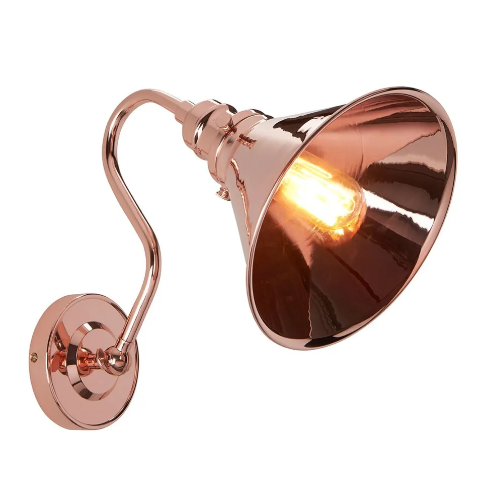 Wandlampe ISMENE in Kupfer Industrie Leseleuchte