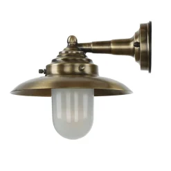 Wandlampe KAVALA Messing Glas IP64 Maritim E27