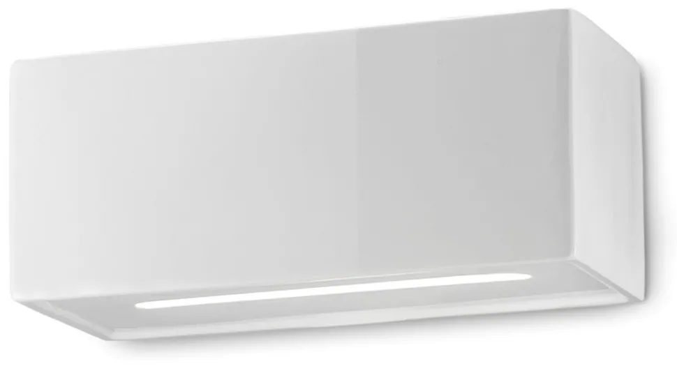 Wandlampe Keramik 25 cm breit Weiß E27 Modern AQUILE