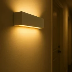 Wandlampe Keramik Glas 32,5 cm eckig Up Down bemalbar