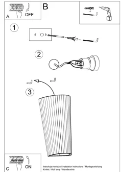 Wandlampe Keramik Up Down bemalbar E27 BURIC