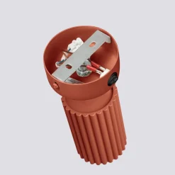 Wandlampe klein B: 8 cm Rot schwenkbar aus Aluminium GU10