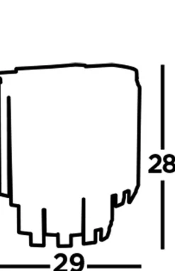 Wandlampe Kristall B: 29 cm Rauchglas Art Déco 2x E14