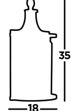 Wandlampe Kristall E14 Art Déco H: 35 cm in Chrom Klar