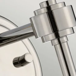 Wandlampe Kugel Schirm Grau Nickel E14 Retro Design