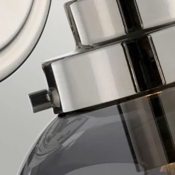 Wandlampe Kugel Schirm Grau Nickel E14 Retro Design