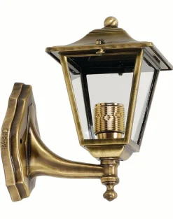 Wandlampe LEROS Messing IP43 Rustikal Hof Haustür