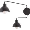 Wandlampe Mehrflammig Schwarz Weiß E27 H:44 cm stilvoll