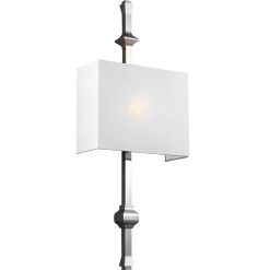 Wandlampe MERLE Nickel Antik Weiß B:29cm Leuchte
