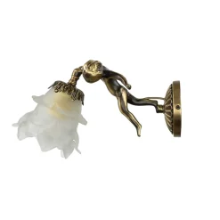 Wandlampe Messing Antik Echt Jugendstil Putti