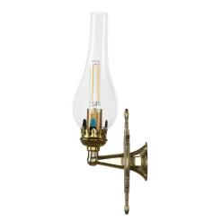 Wandlampe Messing Glas Maritim Antik Badezimmer Flur