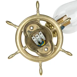 Wandlampe Messing Glas Maritim Antik Badezimmer Flur