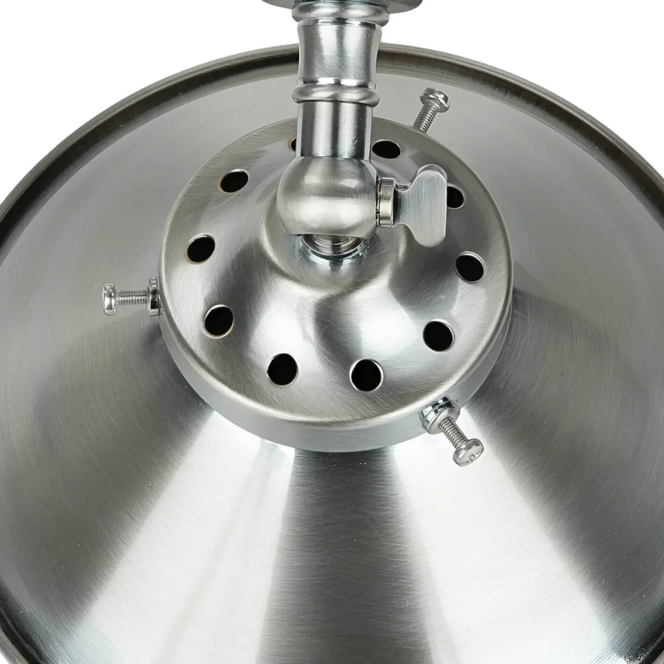 Wandlampe Messing in Silber matt verstellbar E27