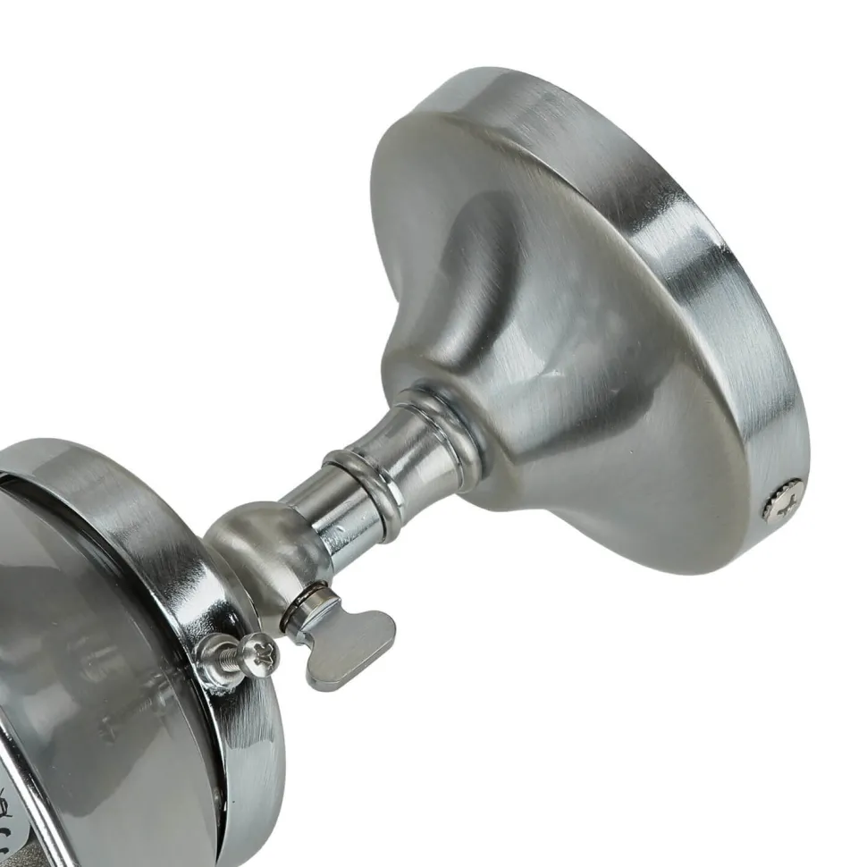 Wandlampe Messing in Silber matt verstellbar E27