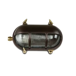 Wandlampe Messing Riffelglas IP64 rostfrei E27 außen