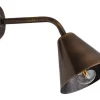 Wandlampe Messing Schirm Ø16cm DANAE Schlafzimmer