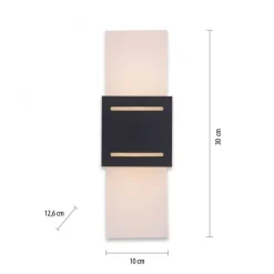 Wandlampe Metall Anthrazit indirekt G9 H:30 cm Modern