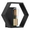 Wandlampe Metall B: 25,4 cm in Schwarz Gold Modern
