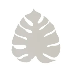 Wandlampe Metall Beige H: 40c m Monstera Blatt 3x G9