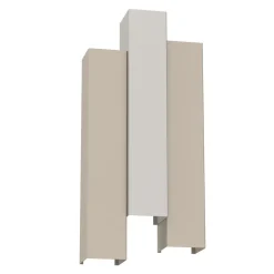 Wandlampe Metall Beige Hellgrau H:72 cm GU10 indirekt