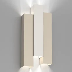 Wandlampe Metall Beige Hellgrau H:72 cm GU10 indirekt