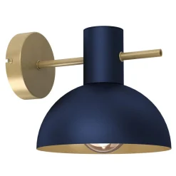 Wandlampe Metall Dunkelblau Gold B:18 cm E27 stilvoll