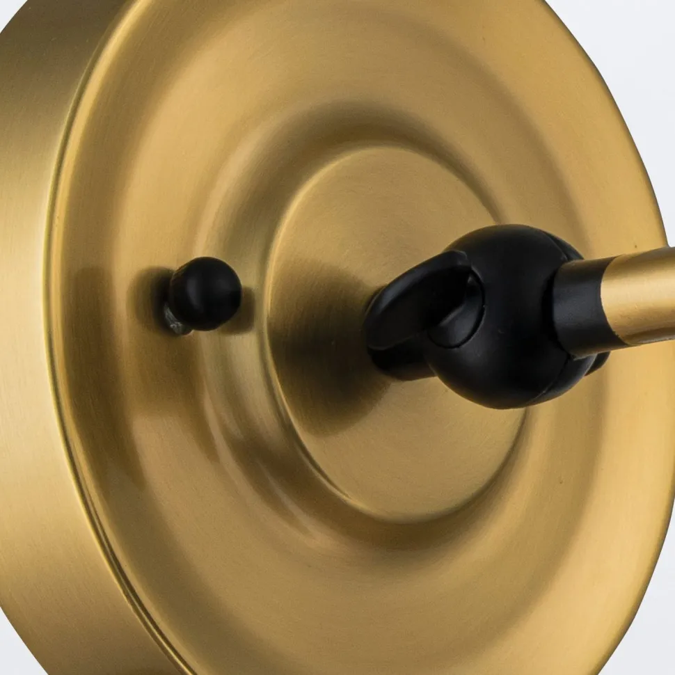 Wandlampe Metall E27 27,5 cm hoch Messing in antik Schwarz