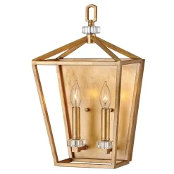 Wandlampe Metall E14 H: 43,1 cm in Messing Antik TARIN