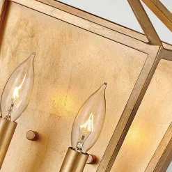 Wandlampe Metall E14 H: 43,1 cm in Messing Antik TARIN