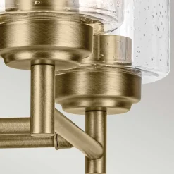 Wandlampe Metall Glas 32,6 cm breit in Messing E27 2-flammig