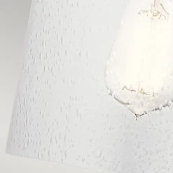 Wandlampe Metall Glas E27 H: 42,1 cm in Messing Vintage