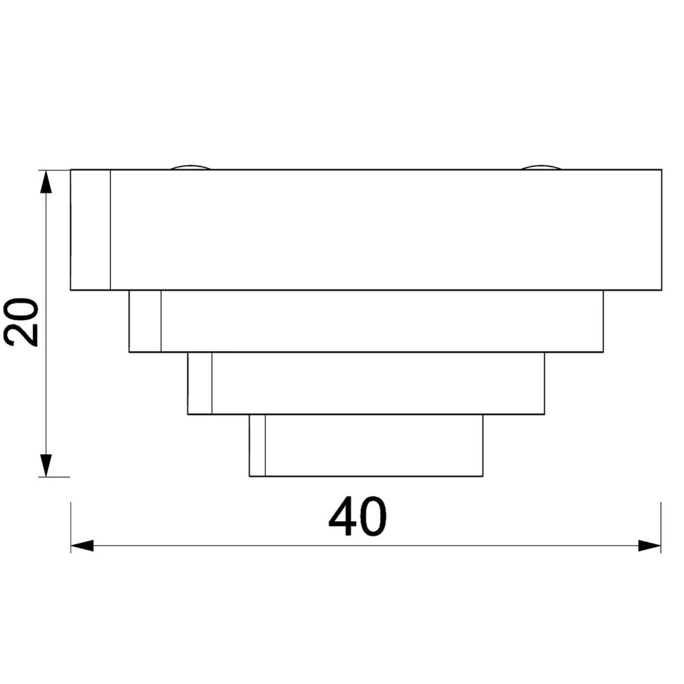 Wandlampe Metall in Titanium Gold B:40 cm E27 indirekt