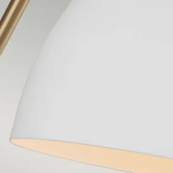 Wandlampe Metall in Weiß Messing E27 Retro Design